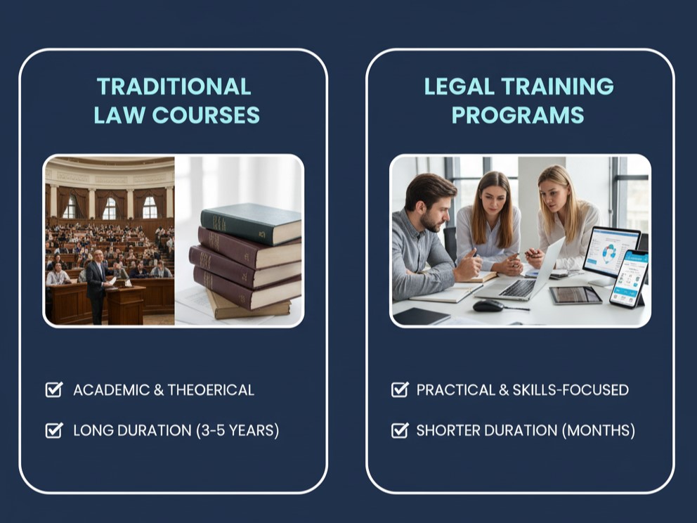 Legal Training Programs vs Traditional Law Courses